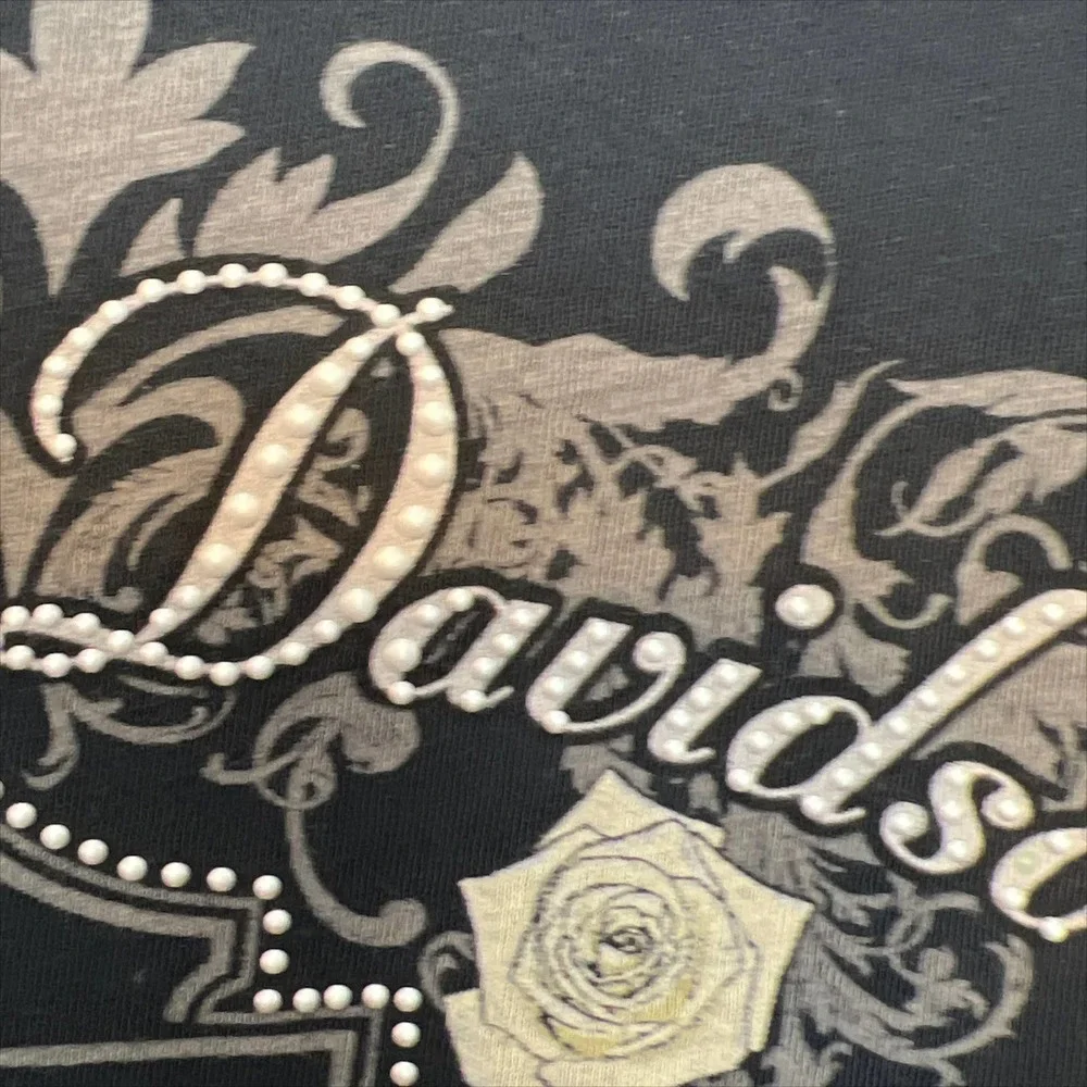 Harley Davidson Custom Cropped Chicago Black T-Shirt Large - Picture 5 of 7